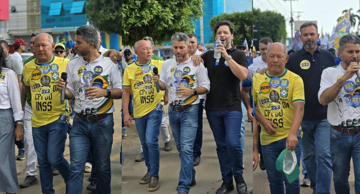 Coronel Chrisóstomo participa de caminhada ao lado de Marcos Rogério em Ariquemes