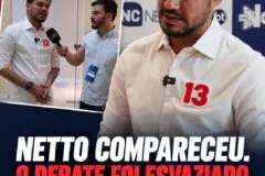 Debate é esvaziado por ausências; Expedito Netto comparece e cobra participação