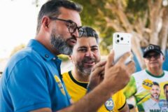 Em Rio Crespo, Bruno Scheid reforça campanha de rua ao lado de Marcos Rogério: “olho no olho e com os pés no chão”