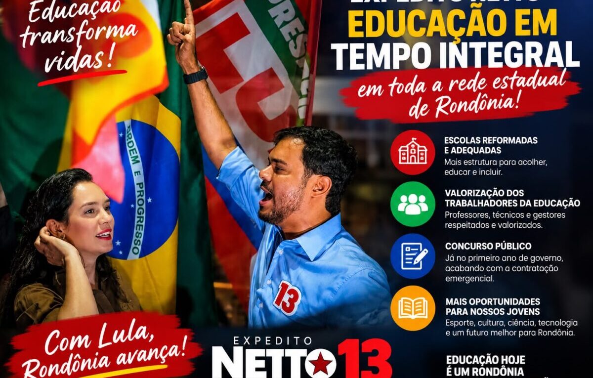 Expedito Netto propõe ampliar educação em tempo integral em toda a rede estadual de Rondônia