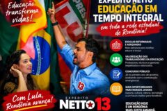Expedito Netto propõe ampliar educação em tempo integral em toda a rede estadual de Rondônia