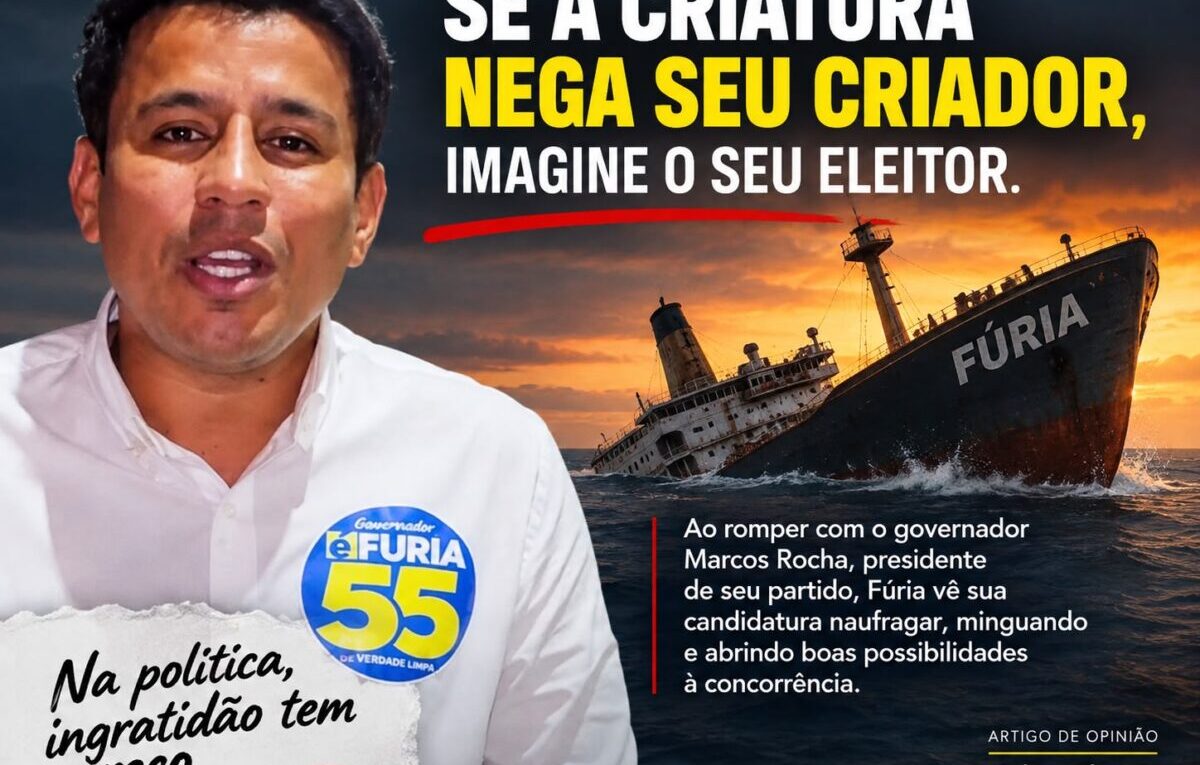 Fúria rompe com Rocha, mas quer apagar quem o colocou no palanque: se a criatura trai um aliado, será que não trairá seu eleitor?