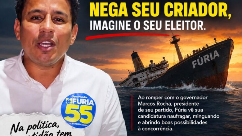 Fúria rompe com Rocha, mas quer apagar quem o colocou no palanque: se a criatura trai um aliado, será que não trairá seu eleitor?