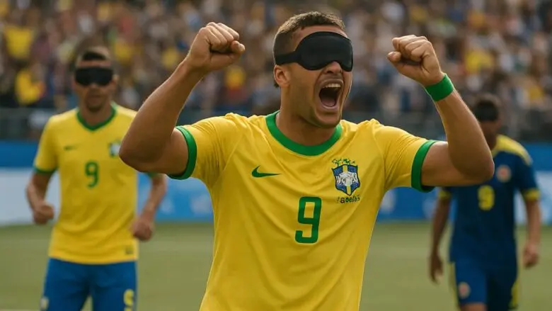 Futebol de cegos: Brasil vai à final da Copa América contra Colômbia