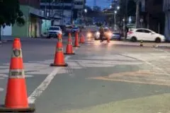 Montagem da estrutura dos 112 anos altera trânsito no entorno do Prédio do Relógio
