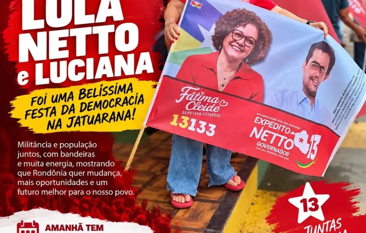 Netto, Luciana Oliveira e Fátima ampliam mobilização nas ruas na reta final da campanha em Porto Velho
