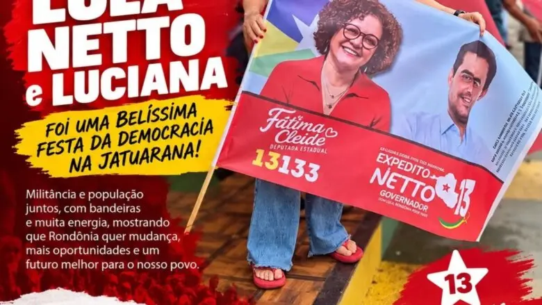Netto, Luciana Oliveira e Fátima ampliam mobilização nas ruas na reta final da campanha em Porto Velho