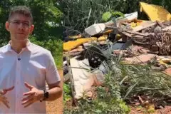 Pedro Geovar cobra limpeza de córrego após descarte irregular de lixo na zona sul de Porto Velho