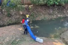 Primeira ecobarreira de Porto Velho é instalada no igarapé Belmont