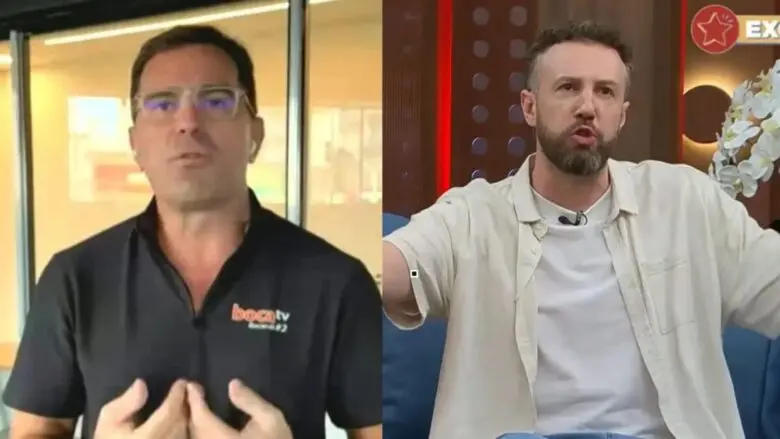 Rodrigo Bocardi alfineta estúdio da Band ao vivo e Thiago Pasqualotto rebate; assista Rodrigo Bocardi alfineta estúdio da Band e leva resposta de Thiago Pasqualotto ao vivo; assista! (Foto: Reprodução/ Band)