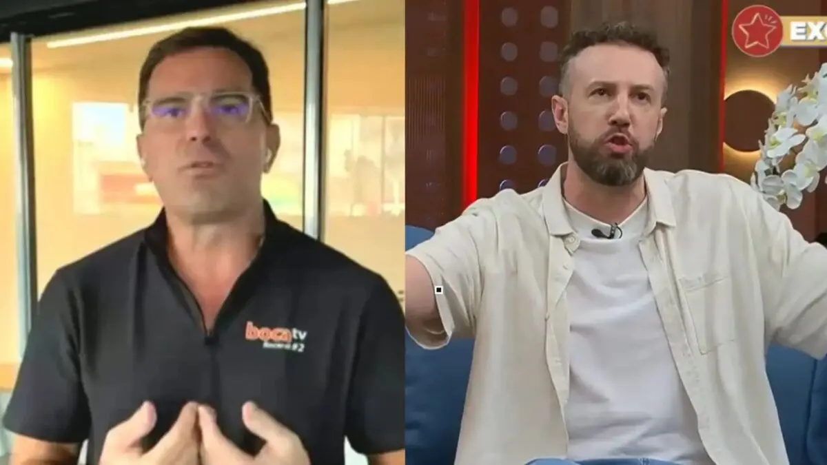 Rodrigo Bocardi alfineta estúdio da Band ao vivo e Thiago Pasqualotto rebate; assista Rodrigo Bocardi alfineta estúdio da Band e leva resposta de Thiago Pasqualotto ao vivo; assista! (Foto: Reprodução/ Band)