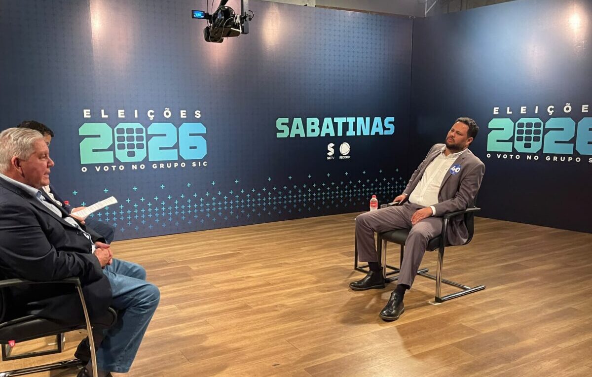Samuel Costa apresenta propostas para segurança e saúde durante sabatina na SIC TV