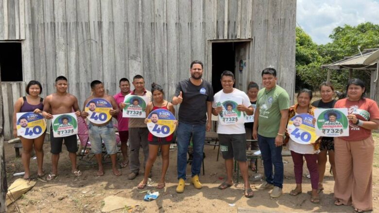 Samuel Costa é recebido por lideranças indígenas na Aldeia Karitiana Central e defende protagonismo dos povos originários