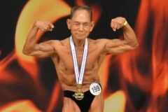 Vegetariano, japonês de 90 anos vence campeonato de fisiculturismo