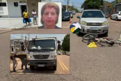 Vídeo: Idosa tenta evitar colisão com carro e morre atropelada por caminhão na capital