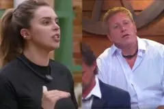 A Fazenda 18: Mônica Fonseca chama Serginho de “porco”, questiona higiene do ator e debocha de seu corpo (Foto: Reprodução/ Record)