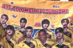 BTS leva milhares de fãs às ruas de Bogotá antes de shows
