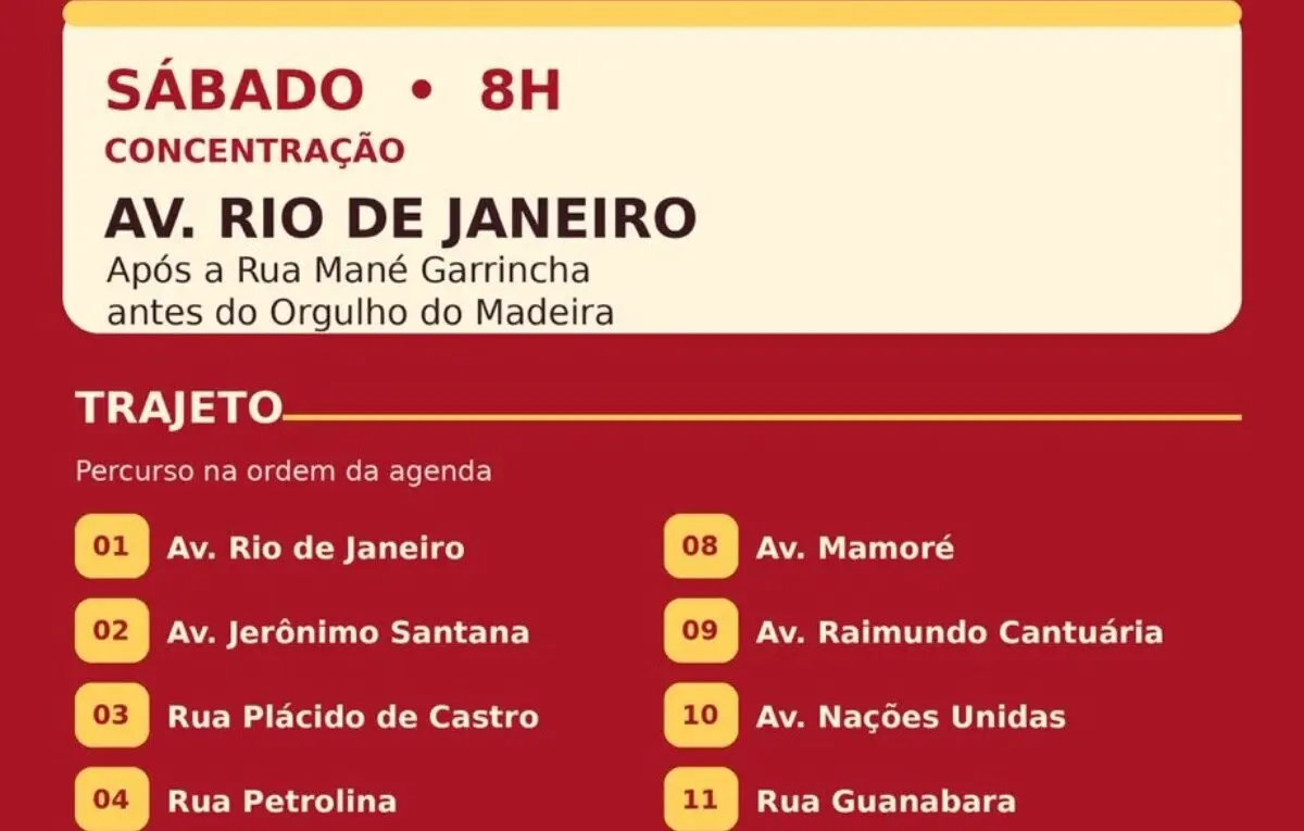 Carreata de Expedito Netto e Luciana Oliveira percorre Zona Leste e centro de Porto Velho neste sábado