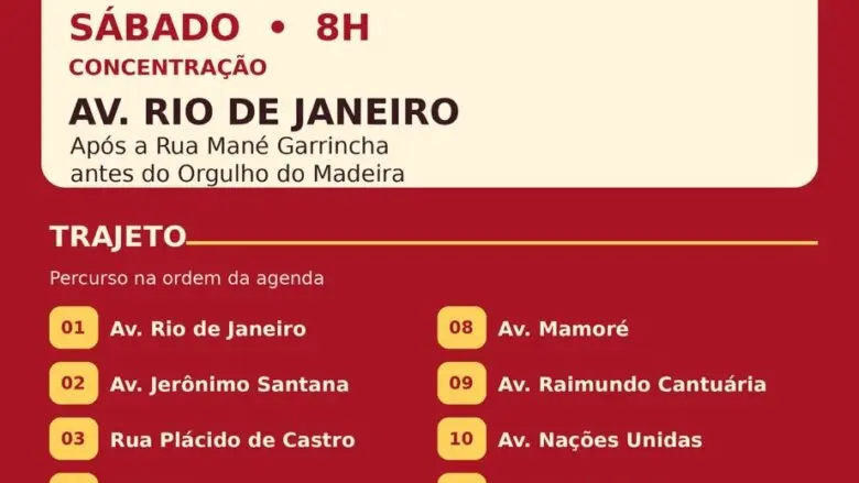 Carreata de Expedito Netto percorre Zona Leste e centro de Porto Velho neste sábado