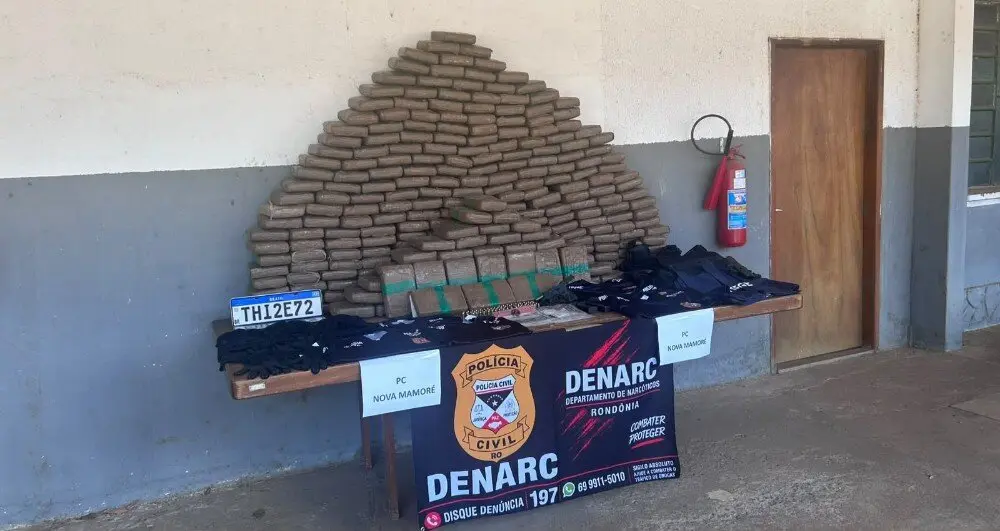 Denarc apreende 300 kg de skunk e detém mulher em Porto Velho