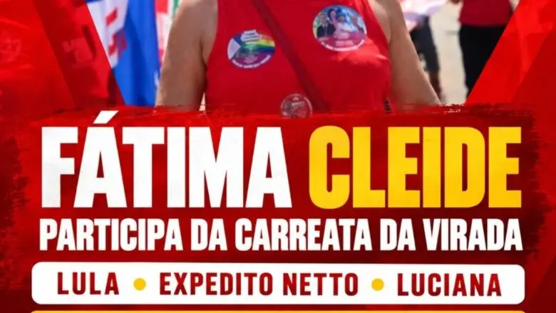 Fátima Cleide participa de carreata com Expedito Netto e Luciana Oliveira neste sábado