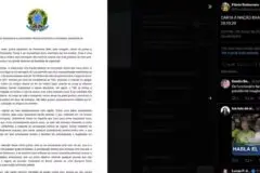 Flávio Bolsonaro se diz ‘presidente eleito’, apaga post e passa a se chamar de ‘líder do Brasil’ em carta