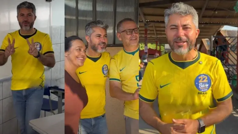 Governador eleito Marcos Rogério vota na Escola Aluízio Ferreira em Ji-Paraná no início da manhã