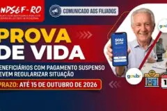 Informativo Sindsef: beneficiários com pagamento suspenso devem regularizar Prova de Vida até 15 de outubro