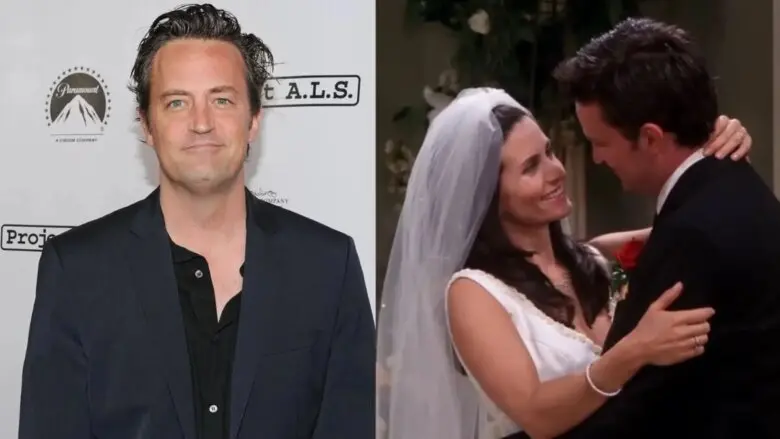 Irmã de Matthew Perry revela tristeza da família por trás da cena do casamento de Chandler e Monica em “Friends” Irmã de Matthew Perry revela tristeza da família por trás da cena do casamento de Chandler em “Friends” (Foto: Getty/ Reprodução)