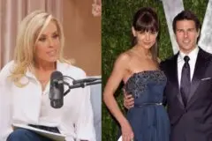 Jenny McCarthy diz que tentou ajudar Katie Holmes durante casamento com Tom Cruise e revela cena intrigante com membros da Cientologia Jenny McCarthy diz que tentou ajudar Katie Holmes durante casamento com Tom Cruise; assista! (Foto: Reprodução; YouTube/ Getty)