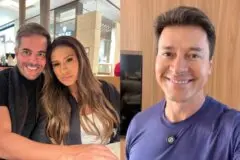 Kaká Diniz, marido de Simone Mendes, revela conselho de Rodrigo Faro que o fez emagrecer 17 kg: “Um tapa na minha cara” Kaká Diniz, Simone Mendes e Rodrigo Faro. (Foto: Reprodução/ Instagram)
