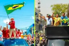 Lula faz comício em Natal e Flávio Bolsonaro participa de ato no RJ