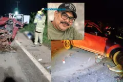 Motorista morre preso às ferragens após bater de frente em ônibus na BR-319