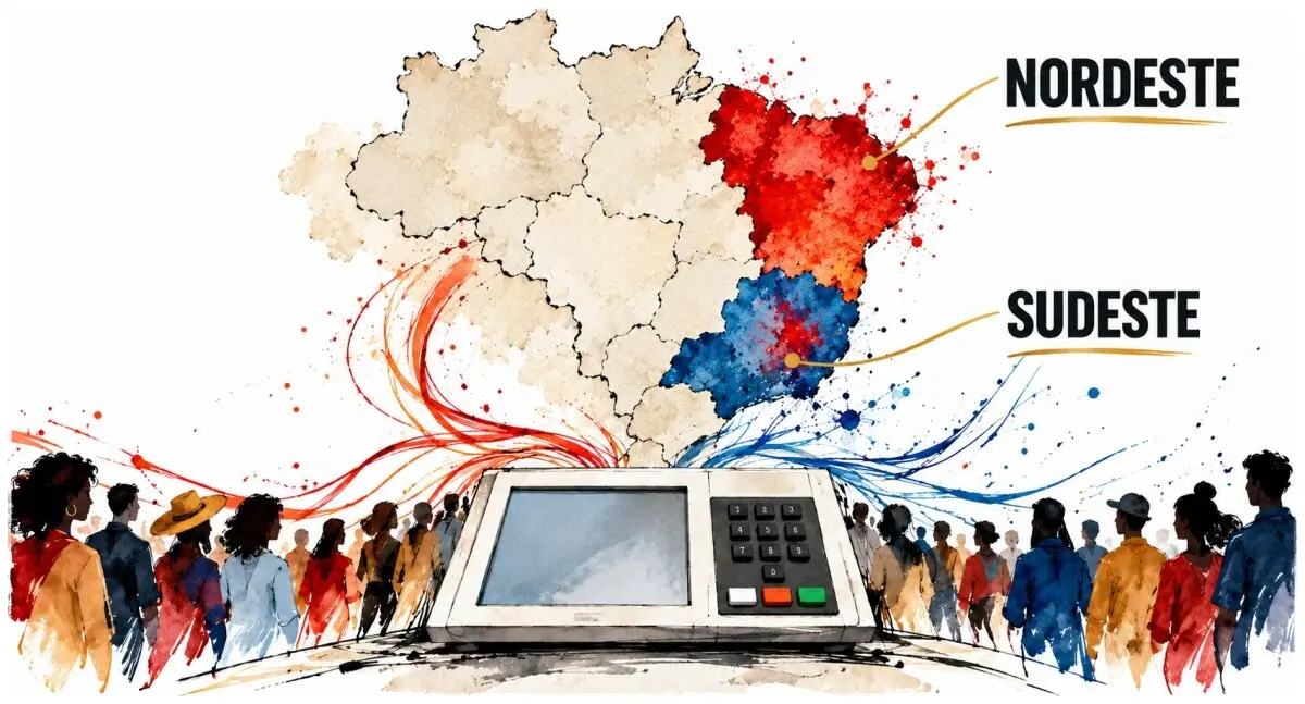 Nordeste mantém força do PT; Sudeste reduz diferença