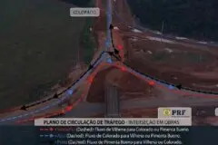 Obras na BR-364 mudam trânsito em entroncamento de Vilhena; PRF alerta motoristas