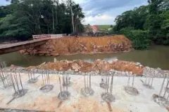 Ponte sobre o Rio Cujubim avança na RO-205