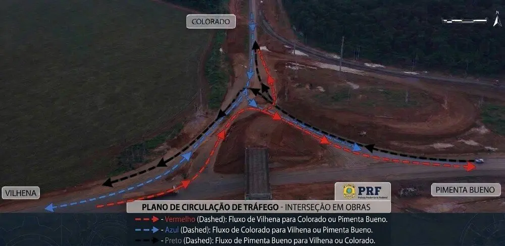 PRF anuncia mudanças no trânsito da BR-364 entre Vilhena e acessos a outras cidades