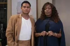 Quem Ama Cuida: Silvana revela segredo sobre a paternidade de Tiago que pode abalar de vez a família Brandão silvana e tiago (Foto: Globo/ Angélica Goudinho)