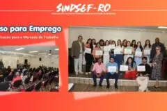 Sindsef/RO entrega certificados de curso gratuito de qualificação profissional em Porto Velho
