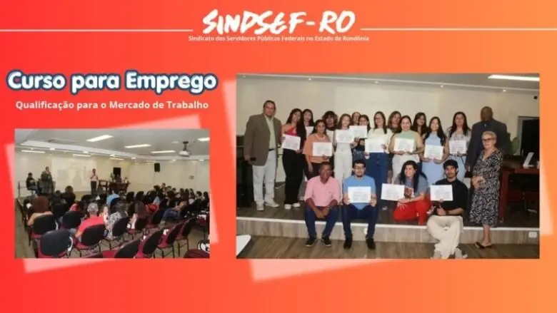 Sindsef/RO entrega certificados de curso gratuito de qualificação profissional em Porto Velho