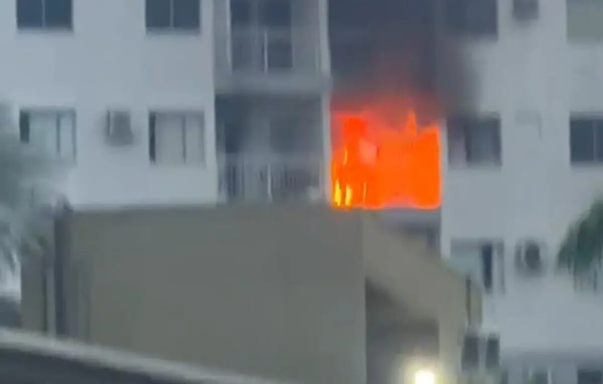 Vídeo: incêndio em apartamento deixa pelo menos seis feridos e causa pânico em condomínio de Porto Velho